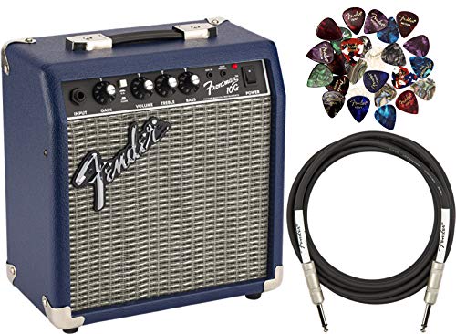 Fender Frontman 10G Electric Guitar Amplifier - Midnight Blue Bundle