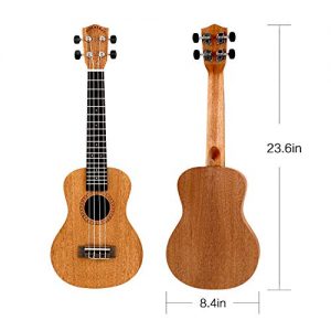 POMAIKAI 23-inch Concert Ukulele for Beginners – Mahogany Body, Nylon Strings, Gig Bag Included - Image 2