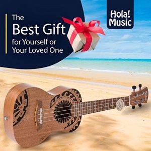 Hola! Music Laser Engraved Mahogany Concert Ukulele Bundle - Image 4