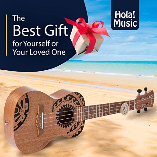 Hola! Music Laser Engraved Mahogany Concert Ukulele Bundle