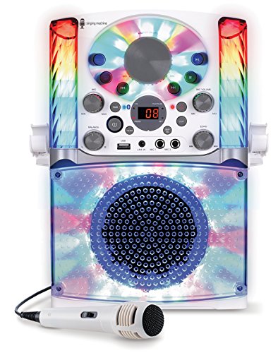 Singing Machine Bluetooth CD+G Karaoke System White