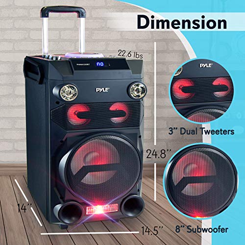 Pyle Outdoor Portable Wireless Bluetooth Karaoke PA Loud speaker