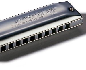 Hohner Meisterklasse Harmonica with sleek chrome-plated covers and aluminum alloy body, offering powerful sound and durable performance. 