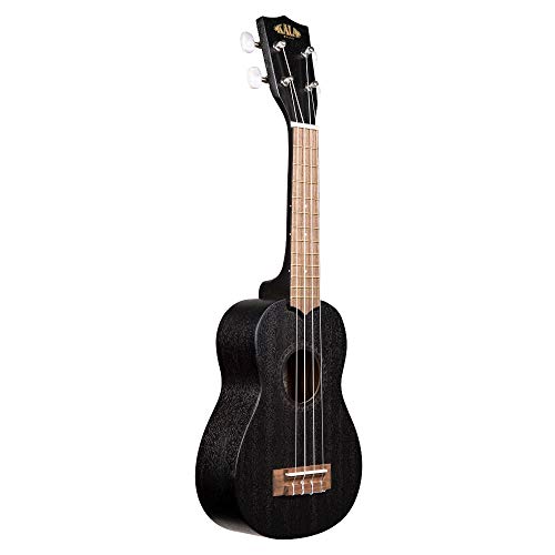 Kala Black Satin Mahogany Soprano Ukulele Bundle