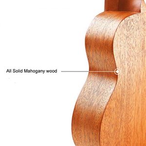 Baritone Electric Ukulele Caramel All Solid Mahogany 30 inch Professional Wooden - Image 4