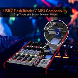PYLE Sound 6 Channel Bluetooth Compatible Professional Portable Digital - Image 3