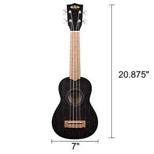 Kala Black Satin Mahogany Soprano Ukulele Bundle - Image 2