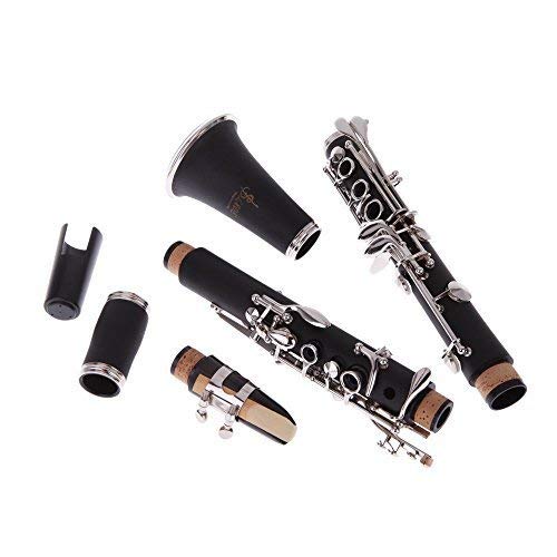 Andoer Clarinet Bakelite 17 Key B♭ Flat Soprano Nickel Plating Exquisite