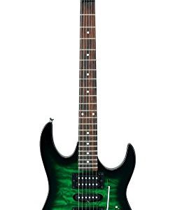 Ibanez 6 String Solid-Body Electric Guitar, Right, Transparent Green Burst - Image 3