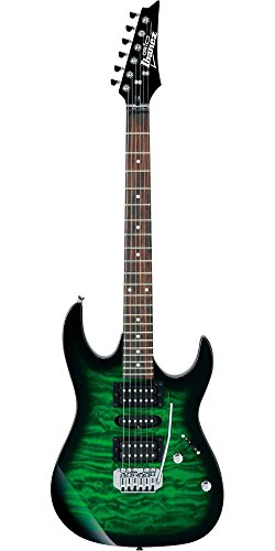 Ibanez 6 String Solid-Body Electric Guitar, Right, Transparent Green Burst