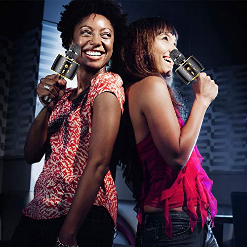 Dual Sing Duet Wireless Karaoke Microphone - Hi-Fi 12W Bluetooth Player with 3300mAh Rechargeable Battery