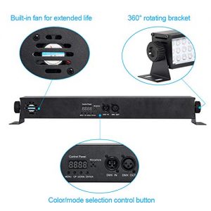 Wash Light Bar, 20" 25w 108 RGB LEDs Stage Light Bar - Image 2