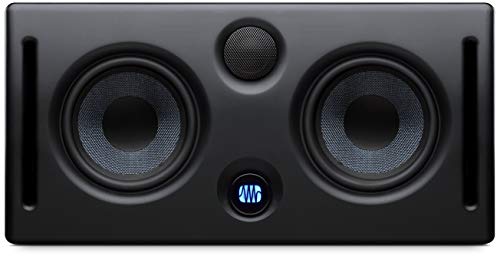 Dual Kevlar driver PreSonus Eris E44 Studio Monitor with MTM design, featuring silk-dome tweeter and bi-amplification for precise sound reproduction. 