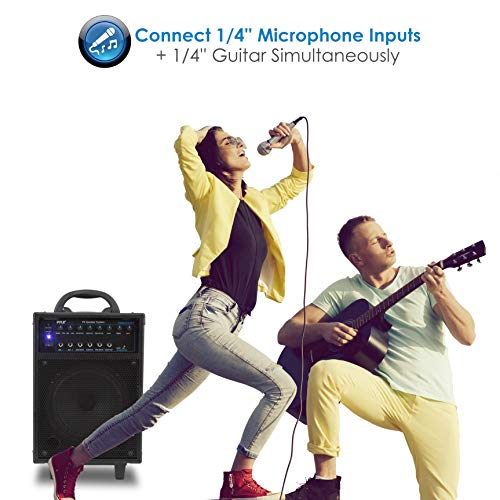 Wireless Portable PA Speaker System - 400W Bluetooth Compatible Rechargeable