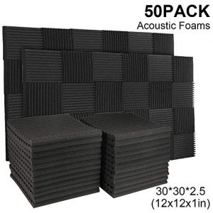 50 Pack Acoustic Panels Soundproof Studio Foam for Walls Sound