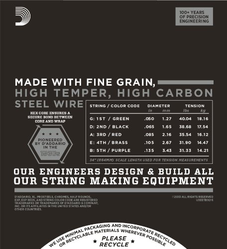 D'Addario 5-String Tapewound Bass Guitar Strings