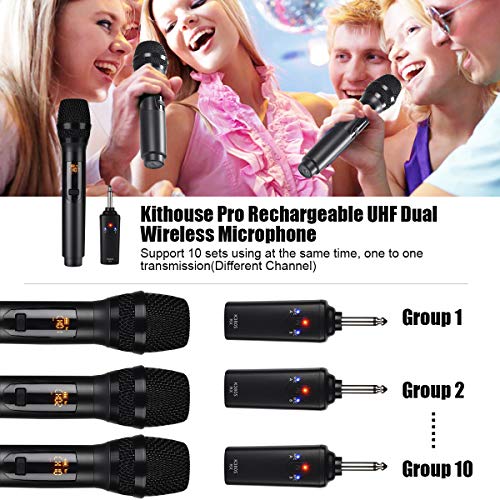 Kithouse Rechargeable Wireless Microphone Karaoke Microphone Wireless
