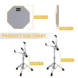 Donner Drum Practice Pad With Snare Drum Stand Adjustable Kit - Image 2