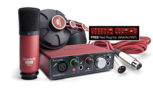 Focusrite Scarlett Solo Studio Bundle: Complete Recording Package for Mac & PC with High-Quality Mic, Headphones, and Software