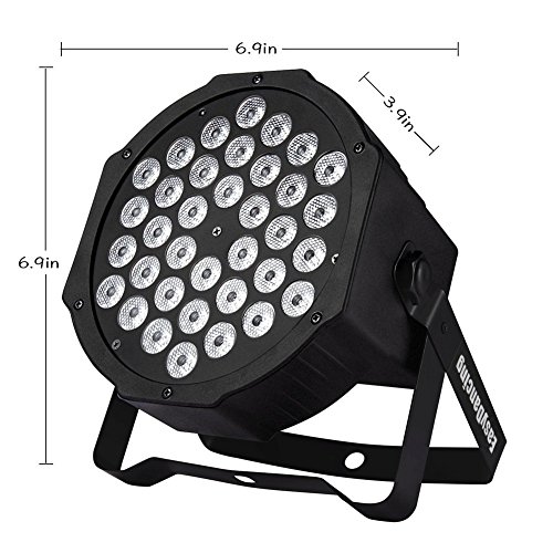 Par Lighting for Stage, 36x1W LED RGB 7 Channel with Remote