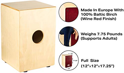 Meinl Cajon Box Drum with Internal Snares and FREE Bag