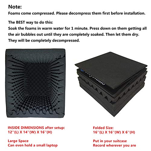 TroyStudio Portable Sound Recording Vocal Booth - Acoustic Isolation for Clear Recordings