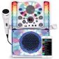 Singing Machine Bluetooth CD+G Karaoke System White