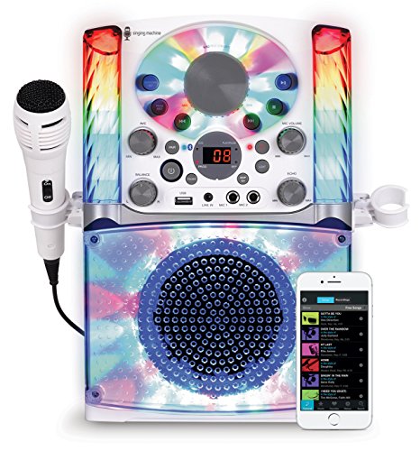 Singing Machine Bluetooth CD+G Karaoke System White