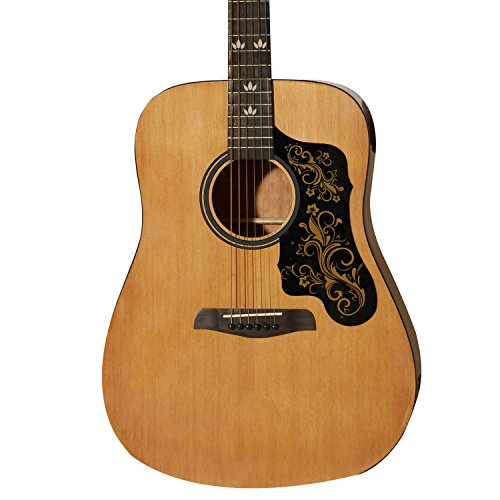 Acoustic Dreadnought Guitar Bundle: Unleash Musical Brilliance with Custom Pickguard, Case, Tuner, and More! ??