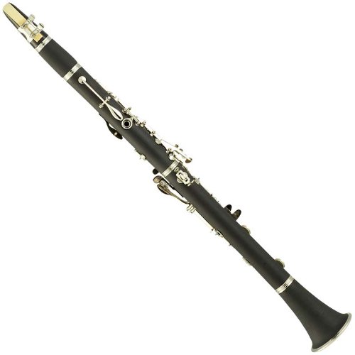 Mendini Black Ebonite B Flat Clarinet with Case, Stand, Pocketbook