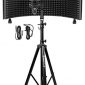 Rockville Pro Recording Studio Microphone+Isolation Shield+Mount+Filter+Stand