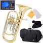 Mendini Intermediate Brass B Flat Baritone with Stainless Steel Pistons