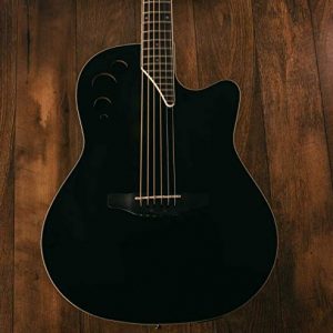 Ovation Applause 6 String Acoustic-Electric Guitar, Right, Black - Image 4