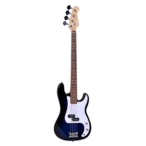 Polar Aurora NEW Full Size 4 Strings Blue Electric Bass Guitar