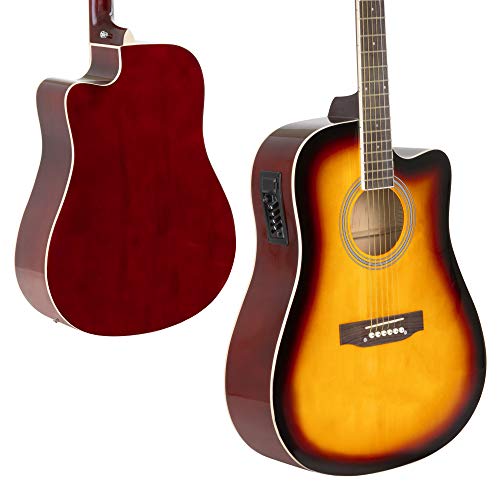Best Choice Products 41in Full Size Acoustic Electric Cutaway Guitar Set