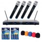 VocoPro Professional Quad VHF Wireless Microphone System