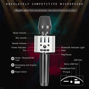 BONAOK 【2019 Upgraded 】Bluetooth Wireless Karaoke Microphone - Image 2