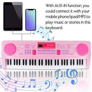 WOSTOO 61 Key Piano Keyboard – Portable Electronic Kids Keyboard with Microphone & Teaching Functions - Image 4