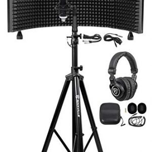 Rockville Recording Studio Microphone+Isolation Shield+Headphones