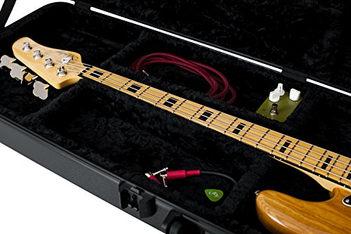Secure Travels for Your Bass: Gator Cases Molded Flight Case with TSA Locking Latch - Ideal Protection for Fender P and J Bass Style Guitars