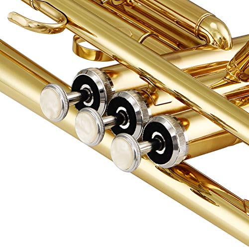 Eking KTR-400 Standard Student Trumpet – Gold Bb Beginner Trumpet with Case & Accessories