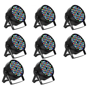 Eyourlife LED Stage Lights 8pcs 54X3W LED DJ PAR Light RGBW 162Watt