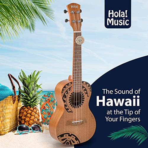 Hola! Music Laser Engraved Mahogany Concert Ukulele Bundle