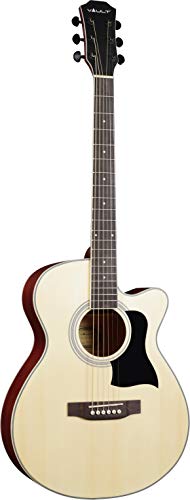 Vault 40-Inch Cutaway Acoustic Guitar - Natural Bundle with Gig Bag