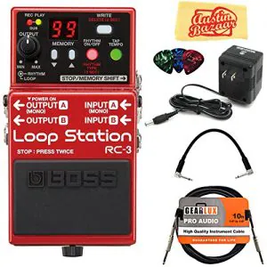 Boss Loop Station Bundle with Power Supply, Instrument Cable