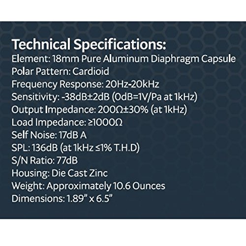 LyxPro Cardioid Condenser Studio Microphone