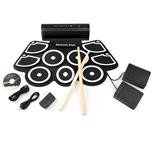 Best Choice Products Roll-Up Foldable Electronic Drum Set w/USB MIDI
