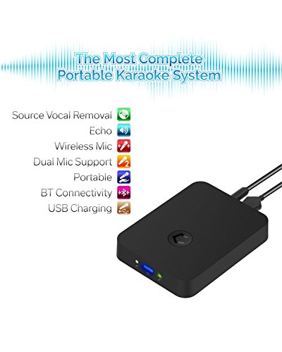 Cobble Pro Wireless Karaoke Microphone 2-Pack – Source Vocal Removal, Unlimited Music, Compatible with iPhone, iPad, Phone & Tablet | New Model BT Speaker Machine