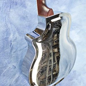 Imperial Royall Trifecta Engraved Tricone Cutaway Brass Body Resonator Guitar - Image 3