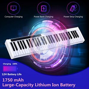 Costzon 61-Key Portable Weighted Key Digital Piano – Premium Electric Keyboard with Carrying Bag - Image 4